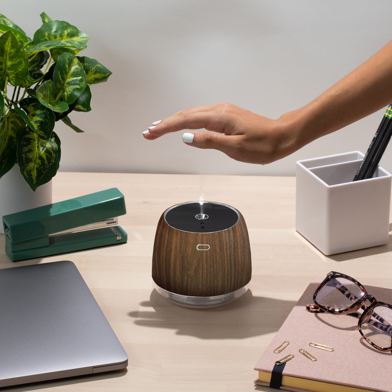 'Day at the Spa' Touchless Mist Sanitizer - Woodgrain Edition