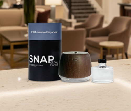 "Fifth Avenue Elegance" Touchless Mister Sanitizer - Woodgrain Edition