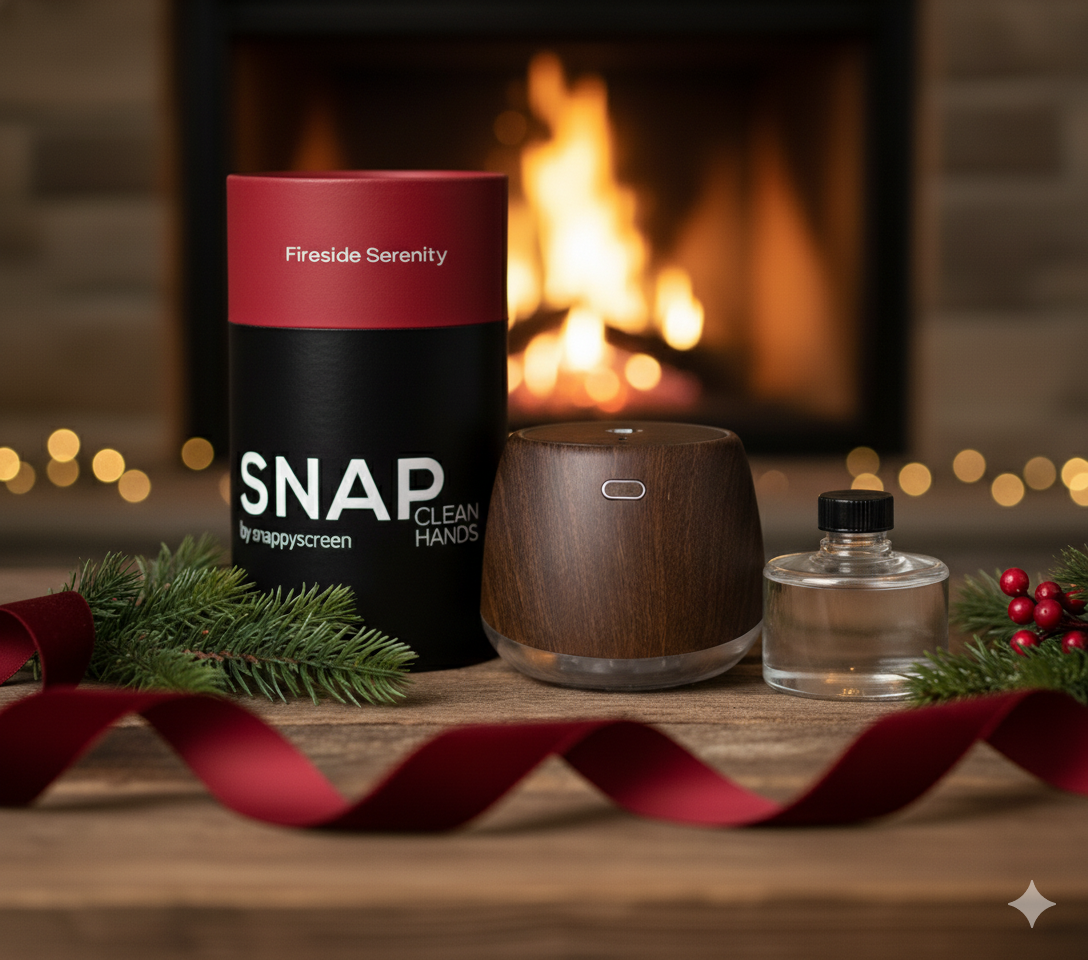 "Fireside Serenity" Touchless Mister Sanitizer (Limited Edition Woodgrain)